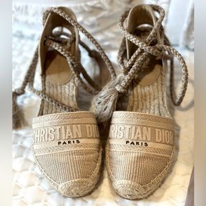 *SOLD* Christian Dior Granville Wedge Espadrilles Size 38.5